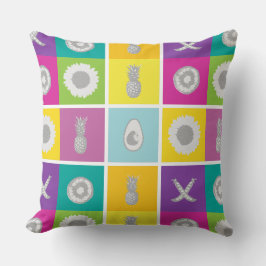 Pop Art Botanical & Fruit Design Sierkussen