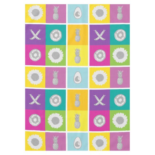 Pop Art Botanical & Fruit Design tafelkleed (Voorkant)