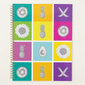 Pop Art Botanical & Fruit Pattern Planner (Voorkant)