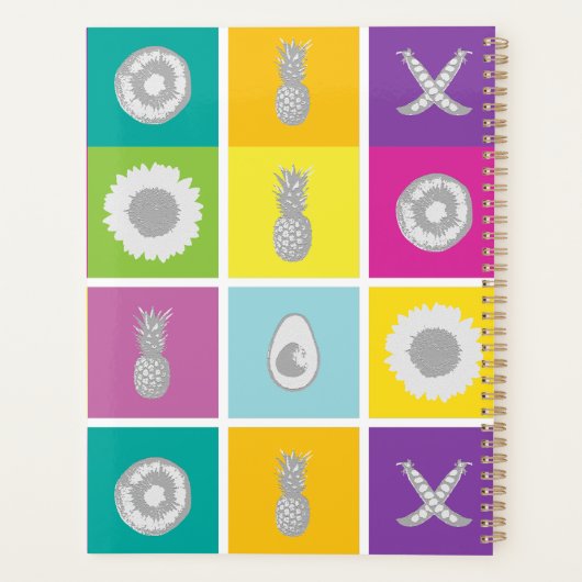 Pop Art Botanical & Fruit Pattern Planner (Achterkant)