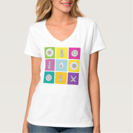 Pop Art Botanical & Fruit T-shirt voor dames