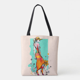 Pop Art Botanische Droom Tote 🌈🌼 Bag