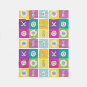 Pop Art Botanische & Fruit Fleece Deken