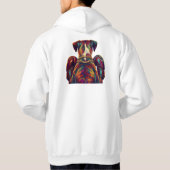 Pop Art Boxer Dog Boxing front and back print Hoodie (Achterkant)