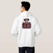 Pop Art Boxer Dog Boxing front and back print Hoodie (Achterkant volledig)