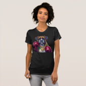 Pop Art Boxer Dog Boxing front and back print T-shirt (Voorkant volledig)