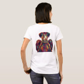 Pop Art Boxer Dog Boxing front and back print T-shirt (Achterkant volledig)