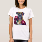 Pop Art Boxer Dog Boxing front and back print T-shirt (Voorkant)