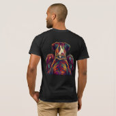 Pop Art Boxer Dog Boxing front and back print T-shirt (Achterkant volledig)