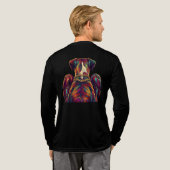 Pop Art Boxer Dog Boxing front and back print Tri-Blend Shirt (Achterkant)