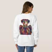 Pop Art Boxer Dog Boxing front and back print Trui (Achterkant volledig)