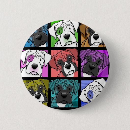 Pop Art Boxer Ronde Button 5,7 Cm (Voorkant)
