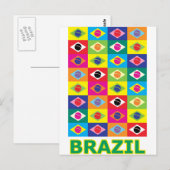 Pop Art Brazilië Briefkaart (Voorkant / Achterkant)