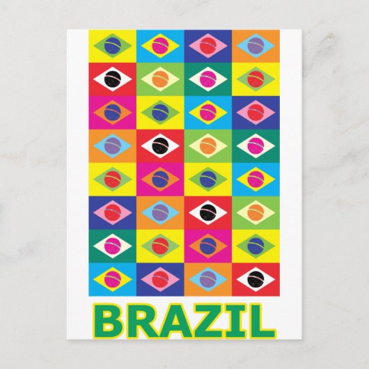 Pop Art Brazilië Briefkaart (Voorkant)