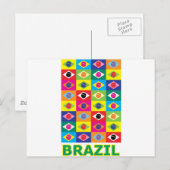 Pop Art Brazilië Briefkaart (Voorkant / Achterkant)