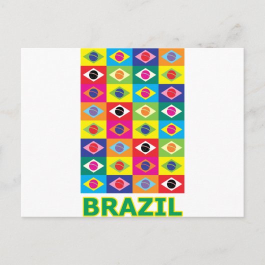Pop Art Brazilië Briefkaart (Voorkant)