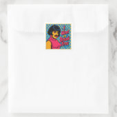 Pop Art Break Free Thema Vierkante Sticker (Tas)