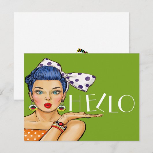 Pop Art Briefkaart (Voorkant / Achterkant)