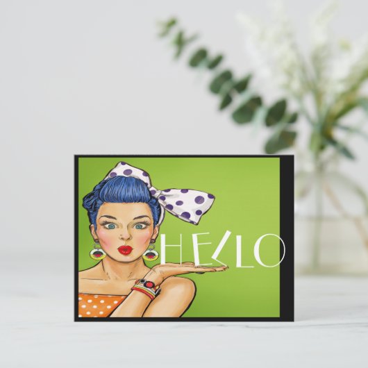 Pop Art Briefkaart (Staand voorkant)