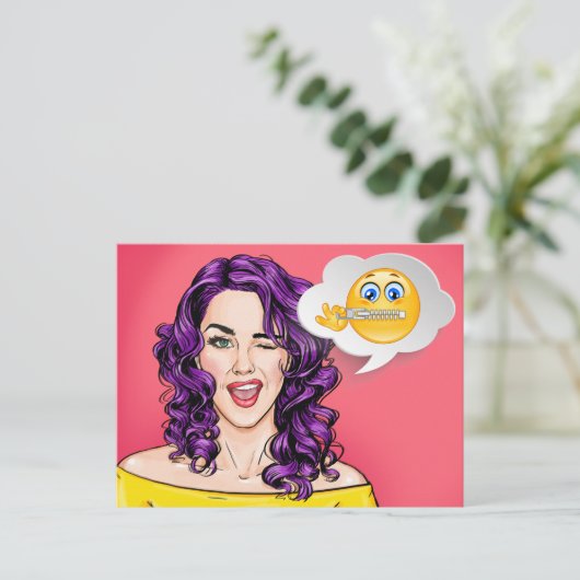 Pop Art Briefkaart (Staand voorkant)