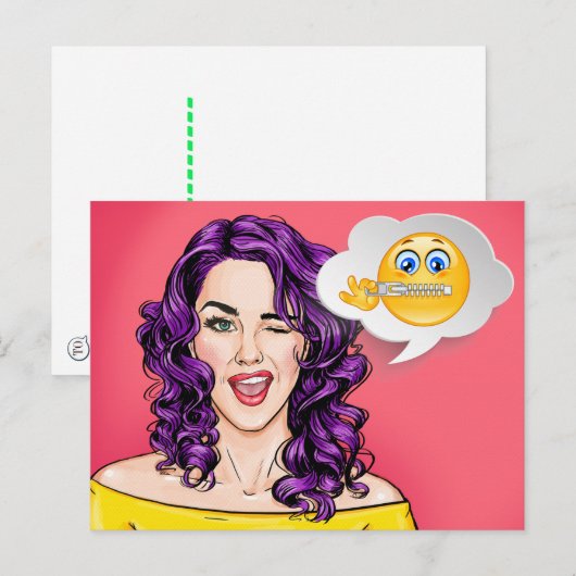 Pop Art Briefkaart (Voorkant / Achterkant)