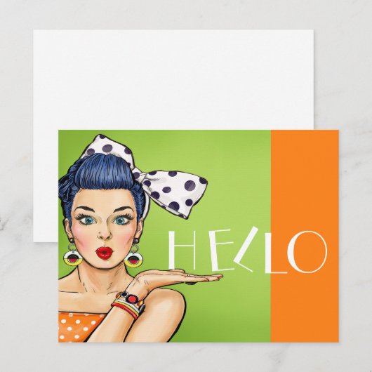 Pop Art Briefkaart 2 Blank Back (Voorkant / Achterkant)