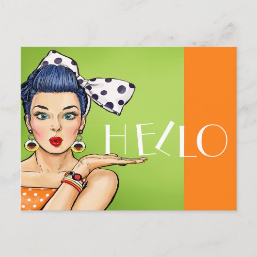 Pop Art Briefkaart 2 Blank Back (Voorkant)