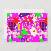 Pop Art Bright Flowers Bedankkaart (Voorkant)