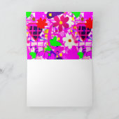 Pop Art Bright Flowers Bedankkaart (Binnen)