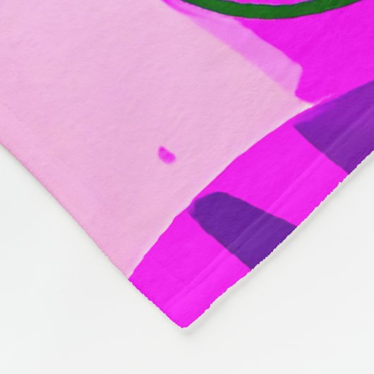 Pop Art Bright Flowers Fleece Deken (Hoek)