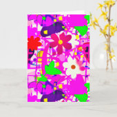 Pop Art Bright Flowers Kaart (Gele Bloem)