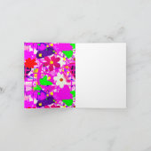 Pop Art Bright Flowers Kaart (Binnen)