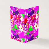 Pop Art Bright Flowers Kaart (Buitenkant)