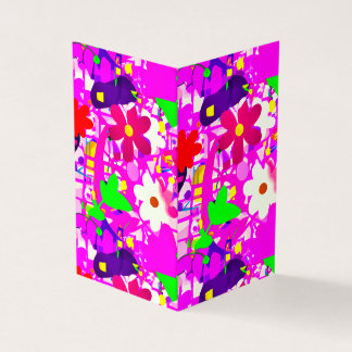 Pop Art Bright Flowers Kaart