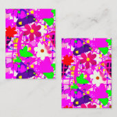 Pop Art Bright Flowers Notitiekaartje (Voorkant / Achterkant)