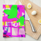 Pop Art Bright Flowers Theedoek (Quarter Fold)