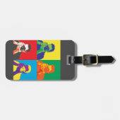 Pop Art Bright kleuren fotografe camera Bagagelabel (Voorkant horizontaal)