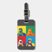 Pop Art Bright kleuren fotografe camera Bagagelabel (Voorkant verticaal)