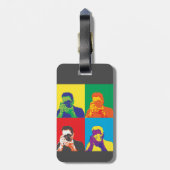 Pop Art Bright kleuren fotografe camera Bagagelabel (Achterkant verticaal)