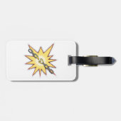 Pop Art Broken Chain Explosion Bold Comic Style Bagagelabel (Achterkant horizontaal)