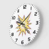 Pop Art Broken Chain Explosion Bold Comic Style Grote Klok (Hoek)