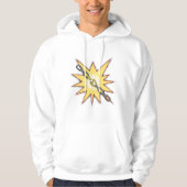 Pop Art Broken Chain Explosion Bold Comic Style Hoodie (Voorkant)