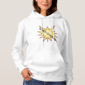 Pop Art Broken Chain Explosion Bold Comic Style Hoodie (Voorkant)