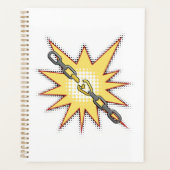 Pop Art Broken Chain Explosion Bold Comic Style Planner (Voorkant)