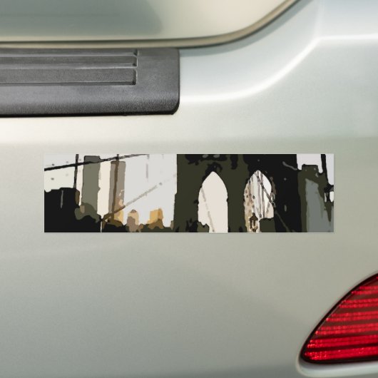 Pop Art Brooklyn Bridge Bumpersticker (Op auto)