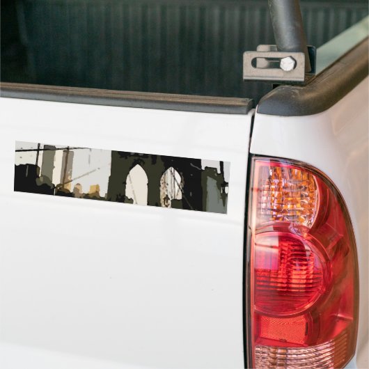 Pop Art Brooklyn Bridge Bumpersticker (Op Truck)