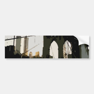 Pop Art Brooklyn Bridge Bumpersticker