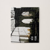 Pop Art Brooklyn Bridge ıllustration New York City Legpuzzel (Verticaal)