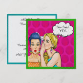 Pop Art Bruiloft / Verjaardagsuitnodiging Kaart (Voorkant / Achterkant)