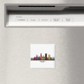 Pop-Art Brussels Skyline Magnet (Insitu (Vaatwasser))